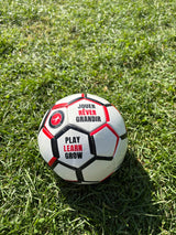 Footie Elite soccer ball with bilingual Play Learn Grow branding